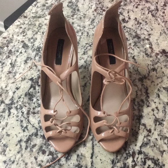 Nude Zara lace-up heels - Picture 2 of 5